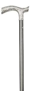 Chrome Embossed Crutch Handle, extending