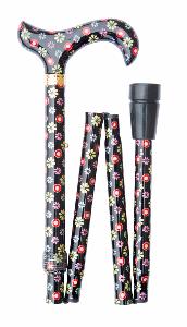 Folding Fashion Derby, <br>black with dots & daisies